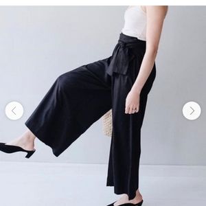 Wray raw silk orsa pants black 6